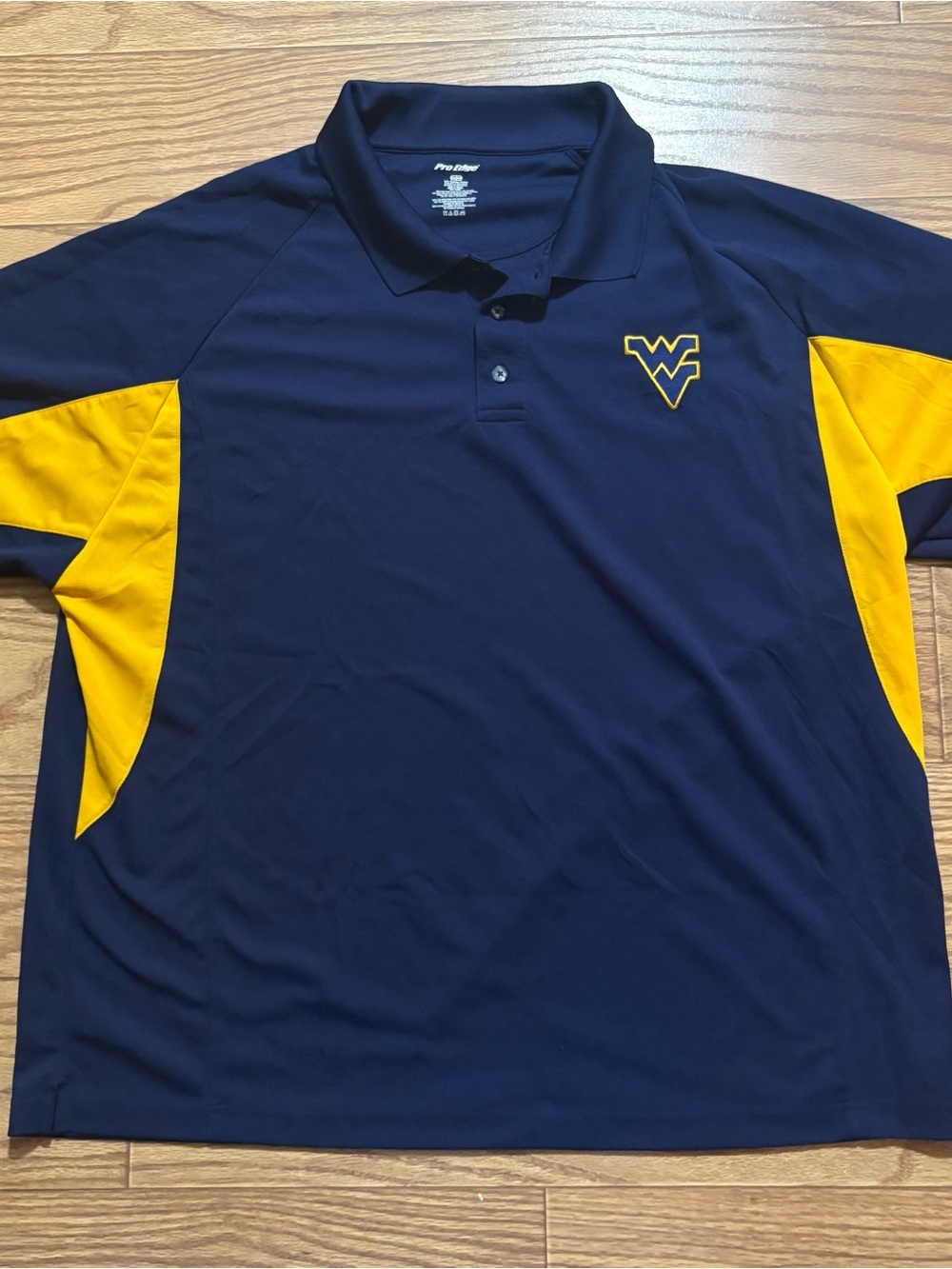 NCAA Pro Edge WVU West Virginia University Mountaineers Athletic Polo XXL